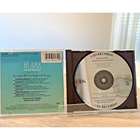 Philip Glass – Songs From Liquid Days CD 1986 Minimalism Laurie Anderson Paul Si - Picture 3 of 5